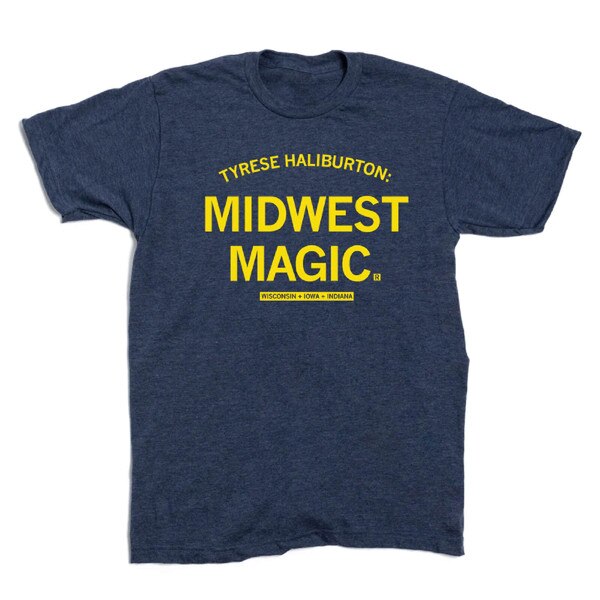 Raygun Tyrese Haliburton Midwest Magic Blue T-shirt
